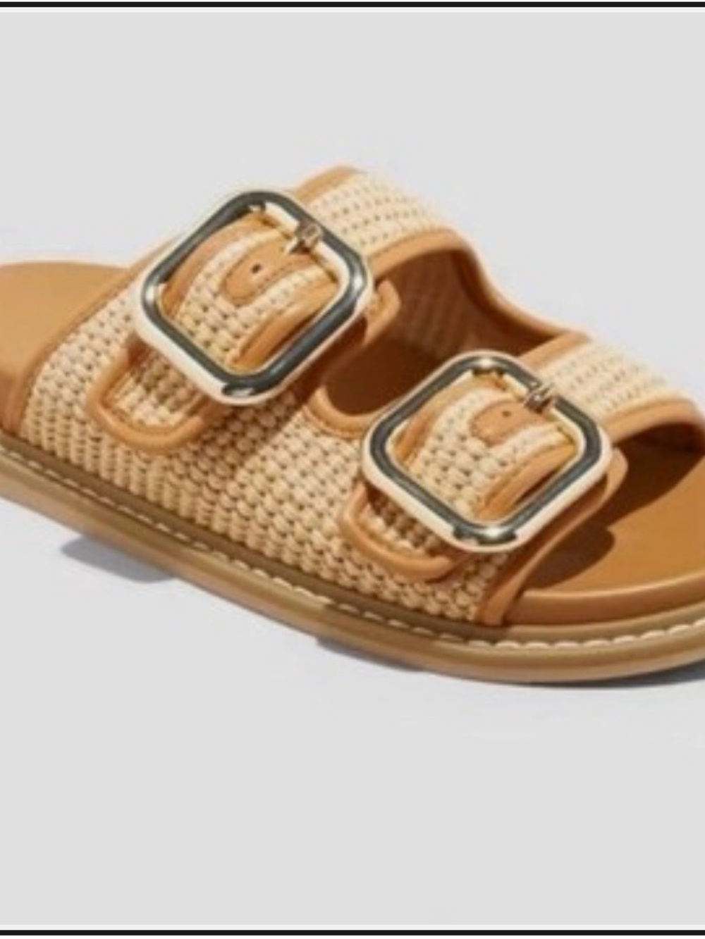 Women’s Size 9.5 Universal Thread Collin Tan Slide Sandals w/ Memory foam insole